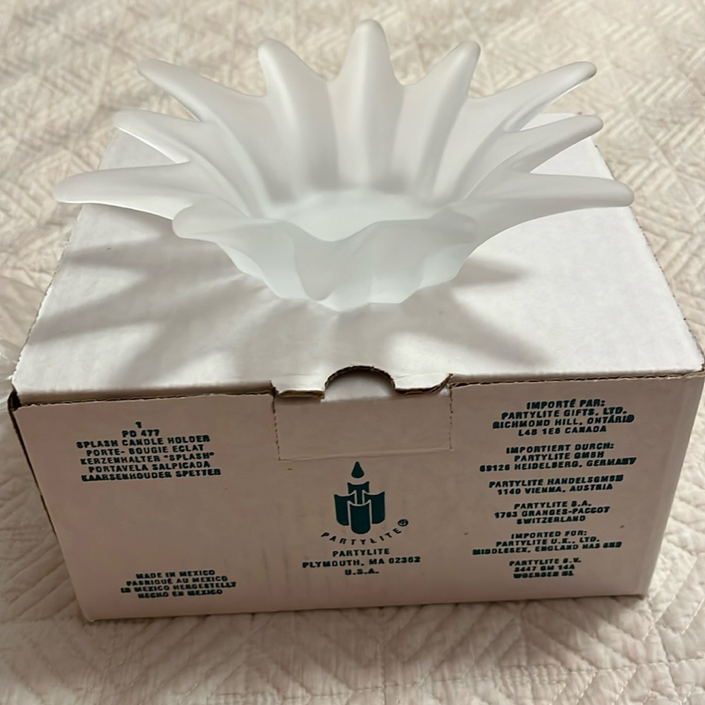 PartyLite Splash candle holder. NWB